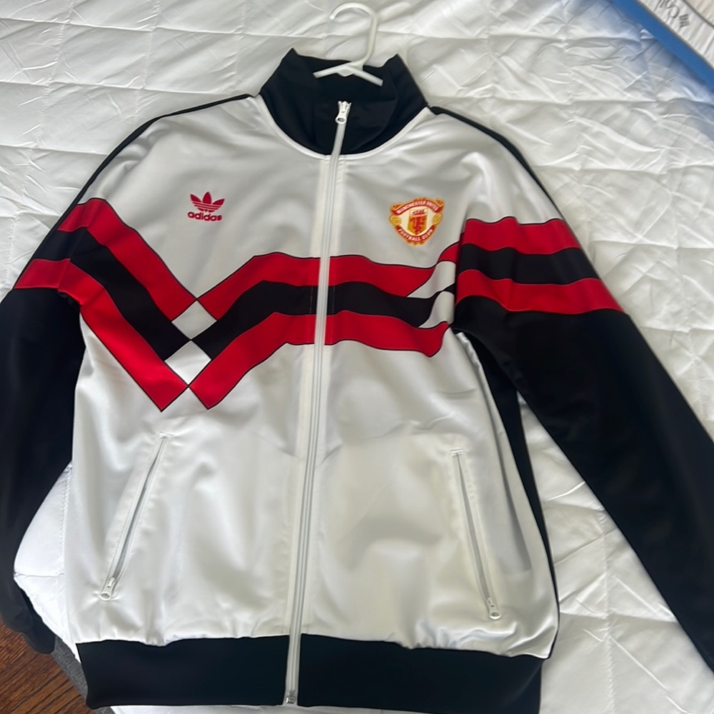 Never worn Adidas originals Manchester United Football, Soccer track jacket.